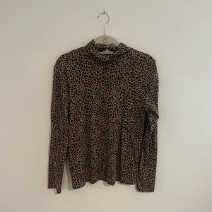NWT jcrew cheetah turtleneck